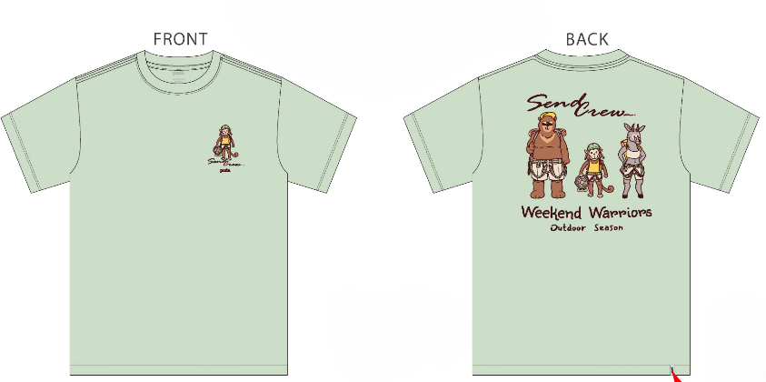 PODA - Send Crew T-Shirt (Monkey)