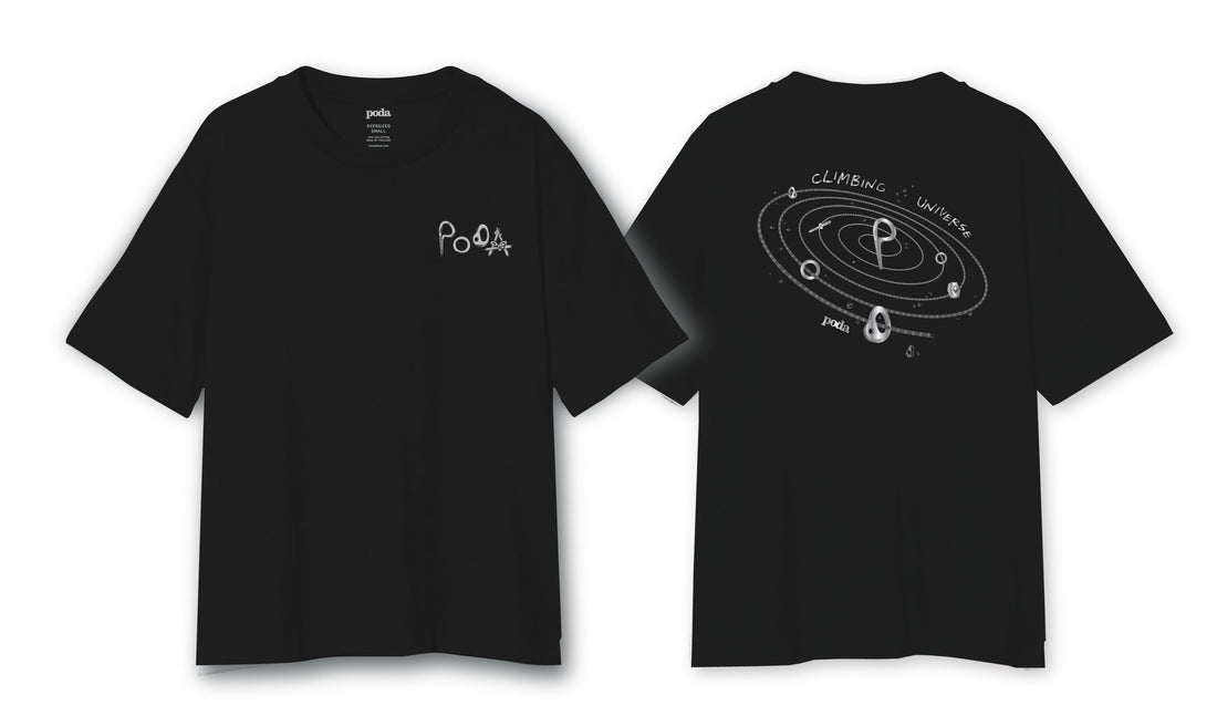 PODA Climbing Universe - Men's Oversized T-Shirt