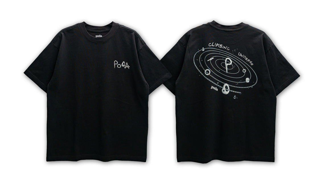 PODA Climbing Universe - Men's Oversized T-Shirt 2026