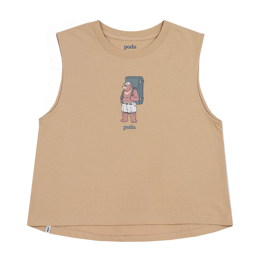 PODA - Women's Tank Top Crash Pad Bear