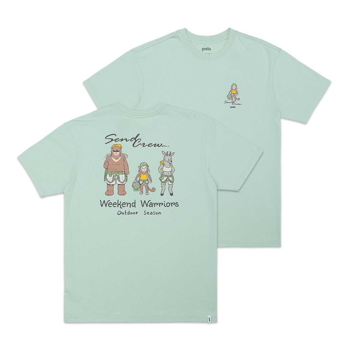 PODA - Send Crew T-Shirt (Monkey)