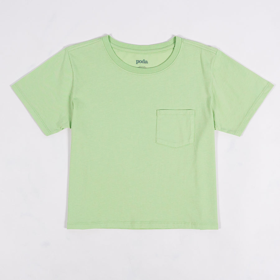 Women's Daily Cropped Pocket T-Shirt